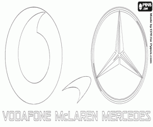 Logo of Vodafone McLaren Mercedes coloring page