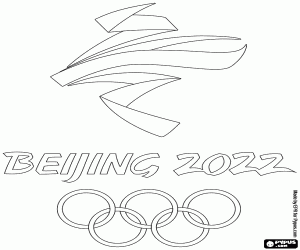 Logo Olympic Games Beijing 2022 coloring page