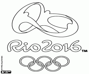 Logo of Olympic Games Rio 2016 coloring page