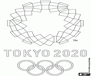Logo Olympic Games Tokyo 2020 coloring page