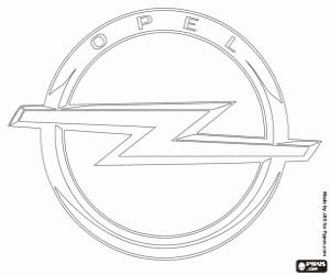 Logo of Opel coloring page