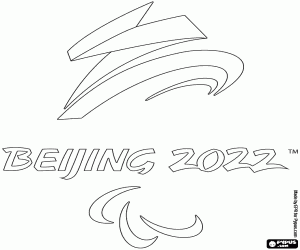Logo Paralympic Games Beijing 2022 coloring page