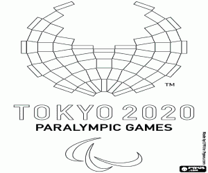 Logo Paralympic Games Tokyo 2020 coloring page