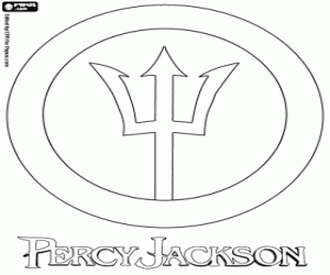 Logo of Percy Jackson coloring page