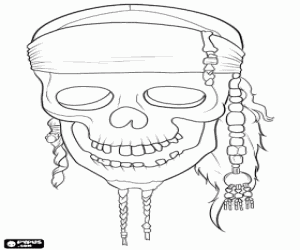 The logo of Pirates of the Caribbean coloring page