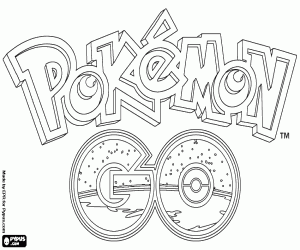 Logo of Pokémon GO coloring page