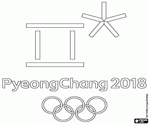 Logo of PyeongChang 2018 coloring page