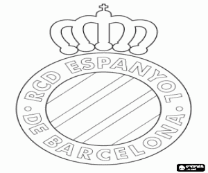Logo of RCD Espanyol Barcelona coloring page