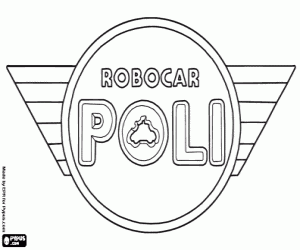 Logo of Robocar Poli coloring page