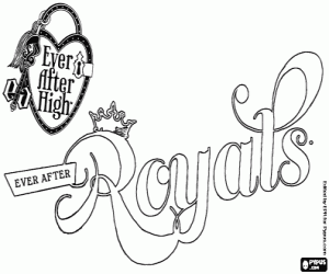 Logo of Royals, Ever After High coloring page