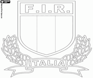 Logo of Rugby team of Italy coloring page