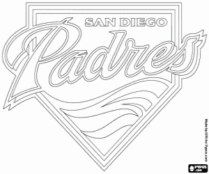 Logo of San Diego Padres coloring page