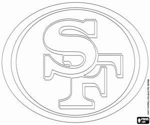 Logo of San Francisco 49ers coloring page