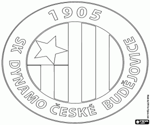 Logo SK Dynamo Česke Budějovice coloring page