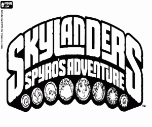 Logo of Skylanders, video game coloring page