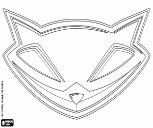 Logo of Sly Raccoon, Sly Cooper coloring page