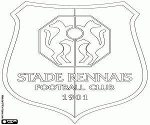 Logo of Stade Rennais FC coloring page