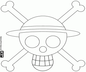 Logo of Straw Hat Pirates coloring page