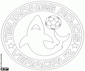 Logo of Tiburones Rojos de Veracruz coloring page