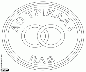Logo of Trikala FC coloring page