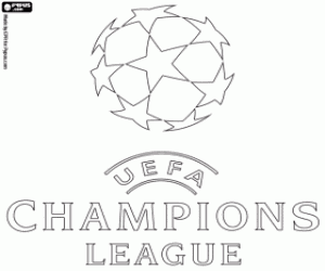 Logo of UEFA Champions League coloring page