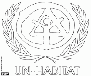 The logo of UN-HABITAT coloring page