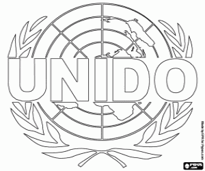 Logo of UN Industrial Development coloring page