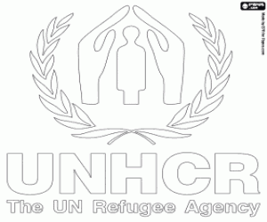 Logo of UNHCR coloring page