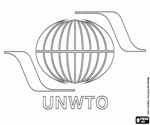 Logo of the UNWTO coloring page