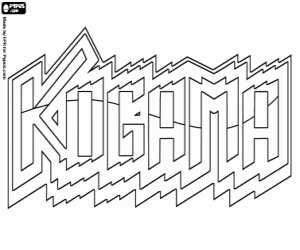Logo of the video game Kogama coloring page