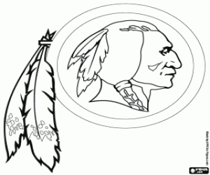 Logo of Washington Redskins coloring page