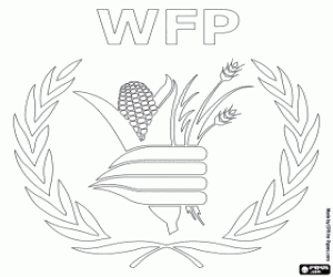 Logo of WFP coloring page
