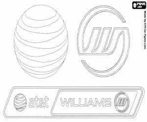 Logo of Williams F1 coloring page