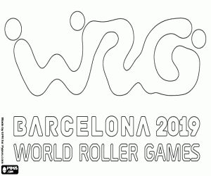 Logo World Roller Games Barcelona 2019 coloring page