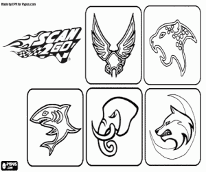 The logos of Scan2Go coloring page