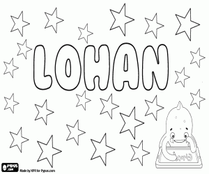 Lohan, male name coloring page