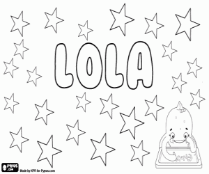 Lola, feminine diminutive coloring page