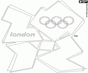 London 2012 Olympics logo coloring page