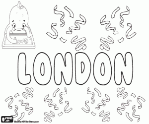 London, uncommon name coloring page