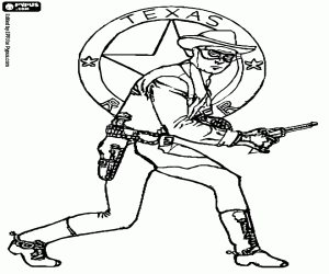 The Lone Ranger, the protagonist coloring page