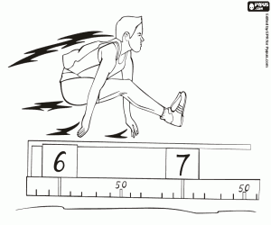 Long jump in Olympics coloring page