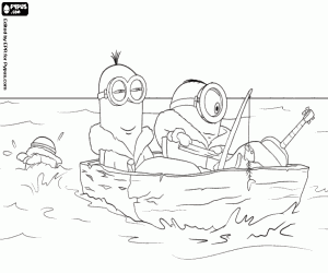 The long trip of the Minions coloring page