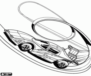 A loop of Hot Wheels coloring page