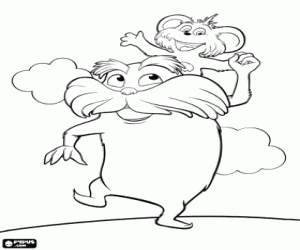 Lorax and Pip live in the forest coloring page
