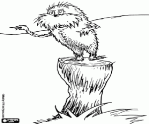 Lorax, strange creature of the forest coloring page