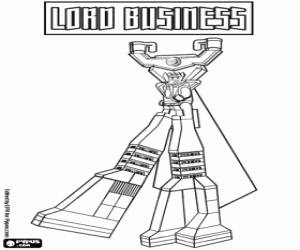 Lord Business, the Lego movie coloring page