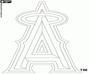 Los Angeles Angels of Anaheim logo coloring page