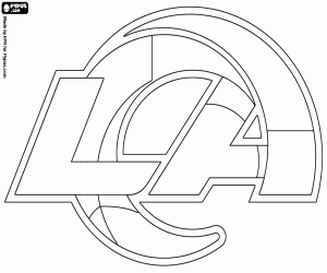 Los Angeles Rams logo coloring page