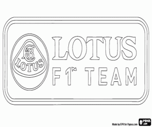 Lotus F1 Team logo coloring page