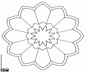 Lotus flower mandala coloring page